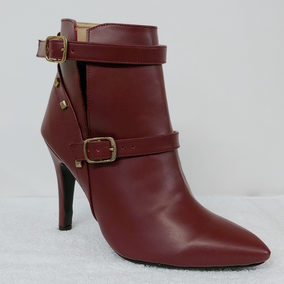 Burgundy Ankle Bootie - Picture 2 of 5